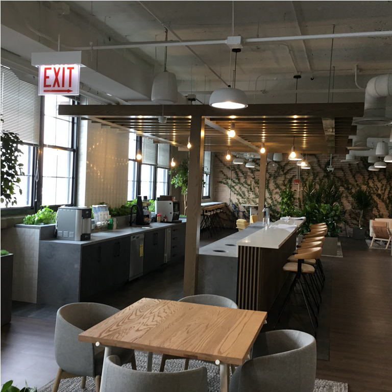Custom office kitchen and lounge area